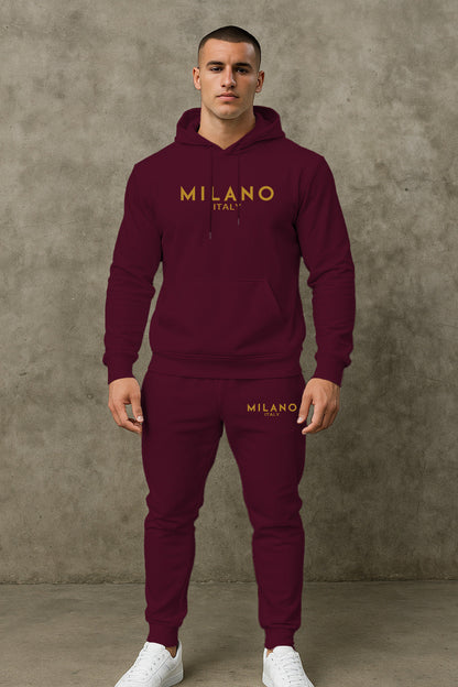 Herren Hoodie und Jogginghose Set mit stylishem Milano Print Berlin Style