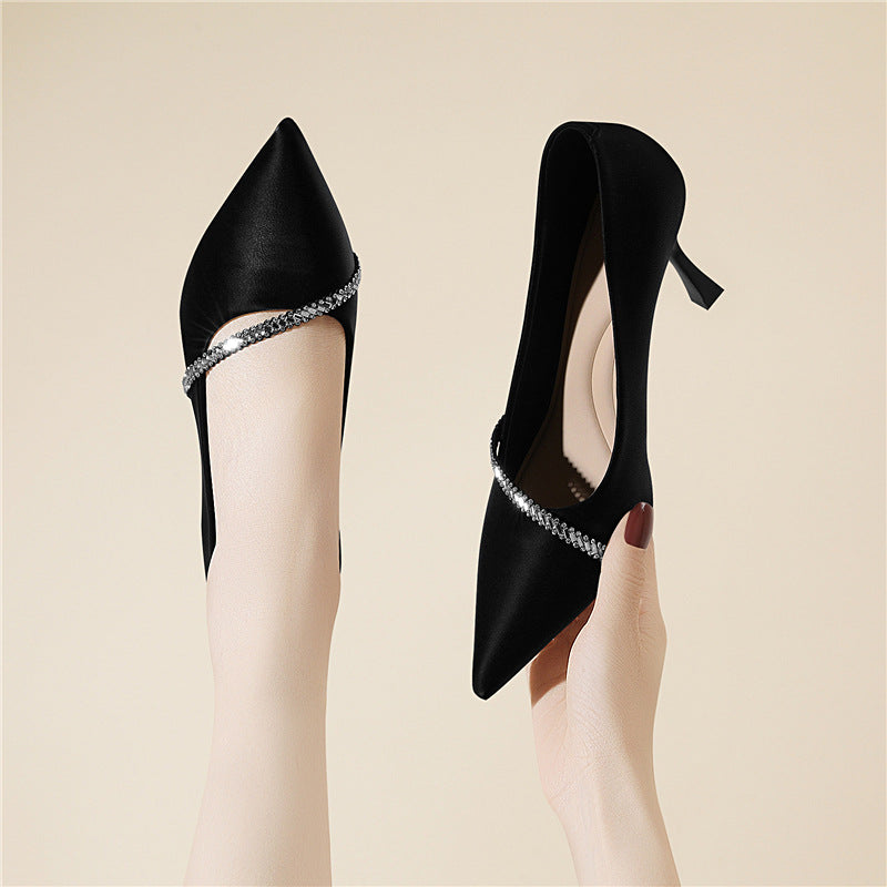 Elegante Damen Pumps mit Strasssteinen High Heel - BerlinGlamour