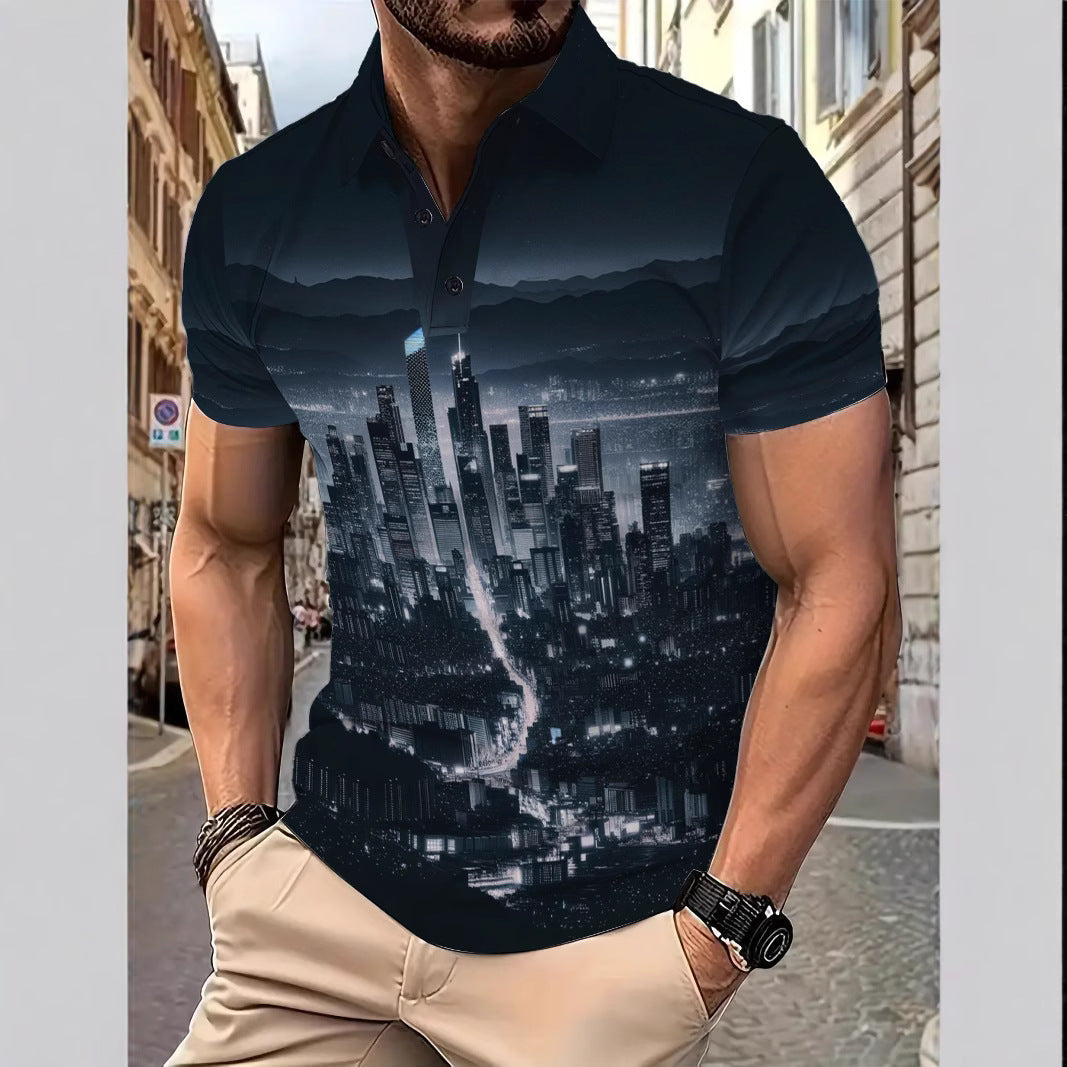Herren Polohemd Berlin Motiv Modern Stadtstyl - BerlinGlamour