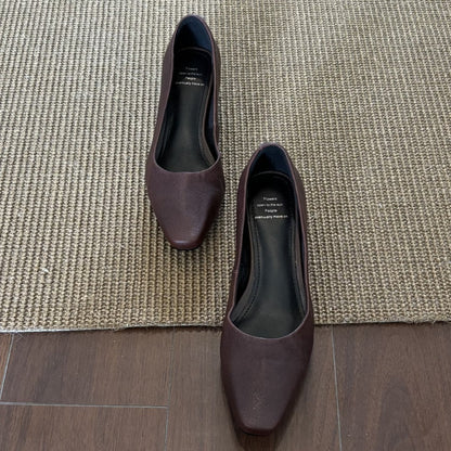 Damen Schuhe Quadratische Zehenpartie Flexibles Fußbett Elegant
