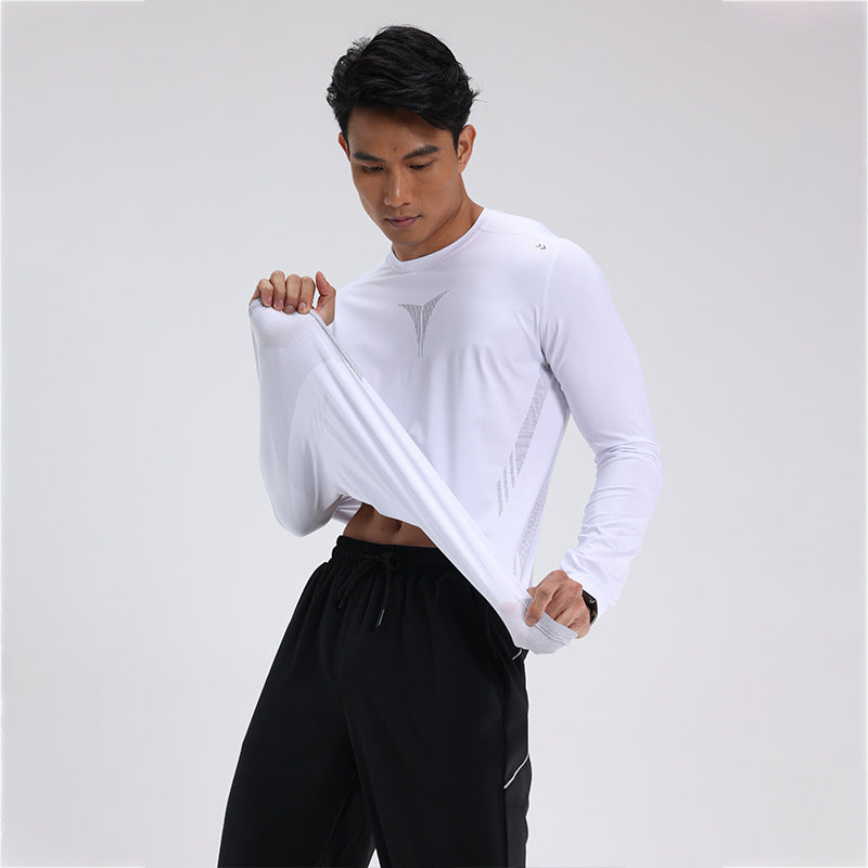Herren Trainingsshirt Atmungsaktiv Langarm Sport