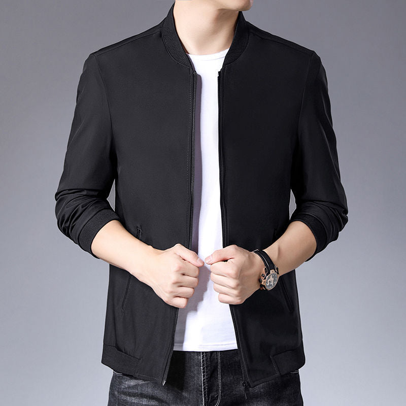 Herren Karojacke Modern Lässig Reißverschluss Taschen