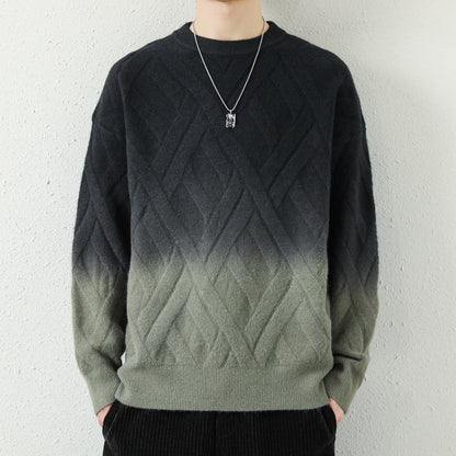 Herren Strickpullover Gemustert Farbverlauf Modern