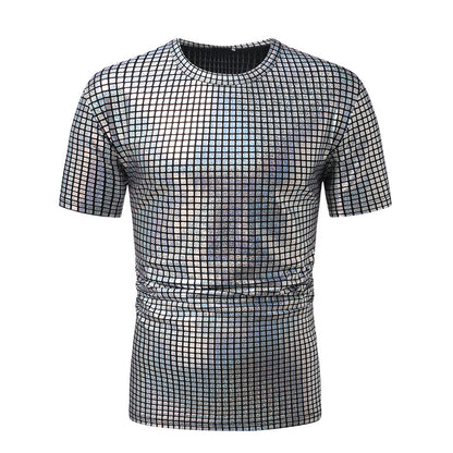 Modisches Herren T-Shirt Kurzarm mit schimmerndem Design
