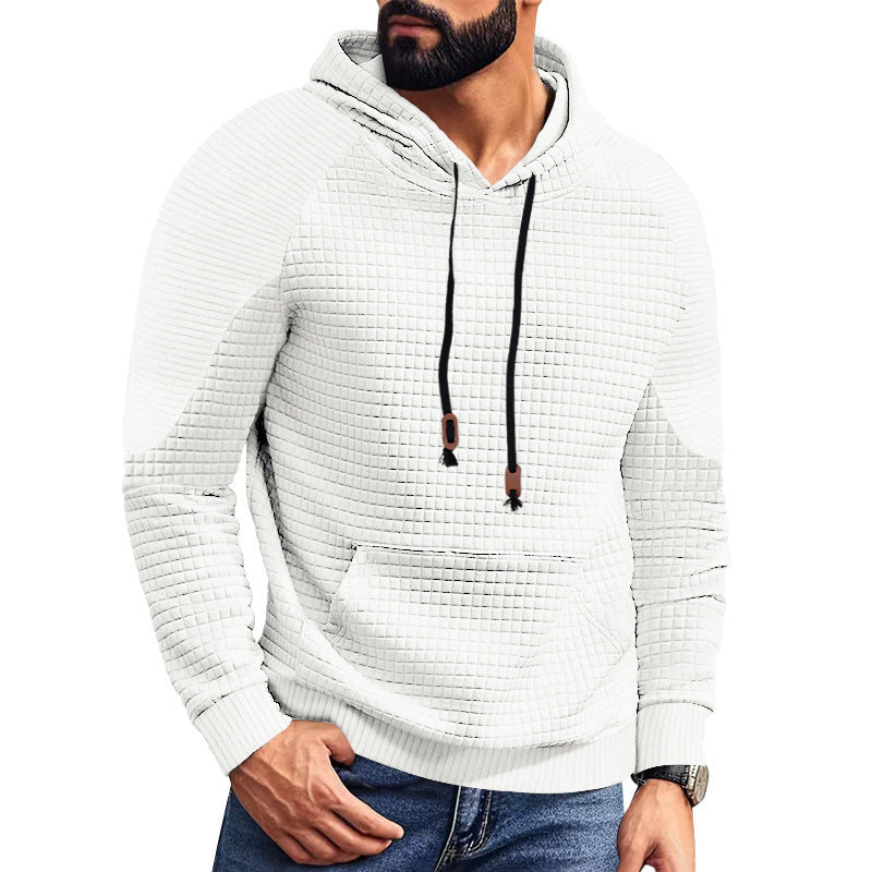 Herren Kapuzenpullover Strukturiert Kängurutasche Modern