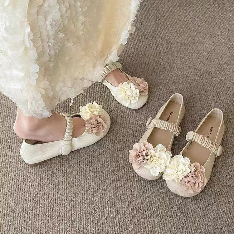 Damen Ballerinas Elastisch Floralmuster Frauen Schuhe