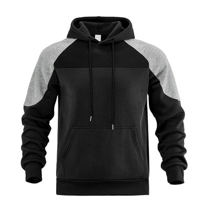Herren Kapuzenpullover Sportlich Strukturiert Grau