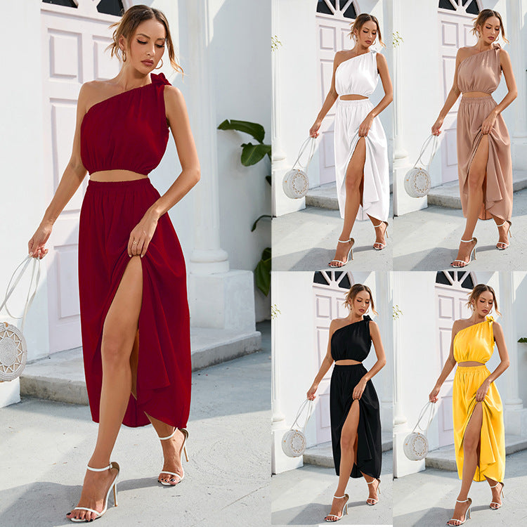 Schickes Maxi-Kleid Set Zwei-Teiler Sommer - BerlinGlamour