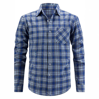 Herren Karo Hemd Langarm Modern Elegant