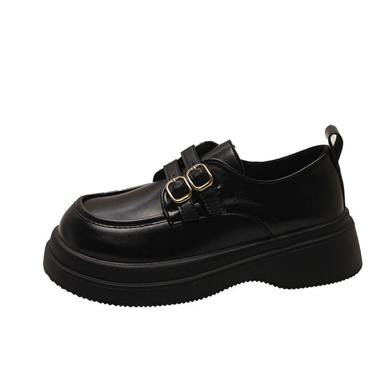 Damen Schnürschuhe Elegante Doppelriemen Schuhe Modern