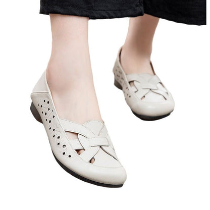 Damen Ballerinas Bequem Cut-Outs Schuhe Modisch