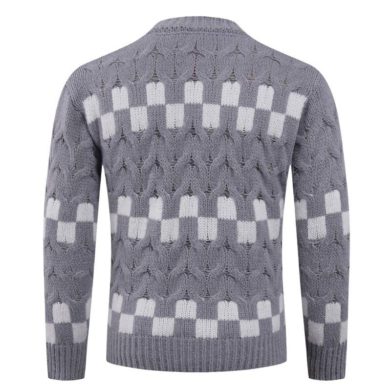 Herren Strickpullover Geometrisch Modern Hochkragen