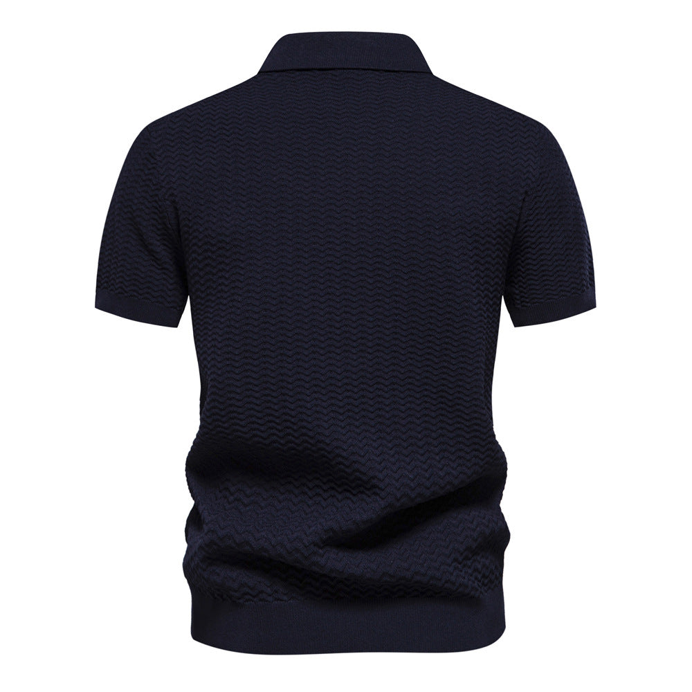 Herren Polo-Shirt Modern Strukturmuster Berlin Style