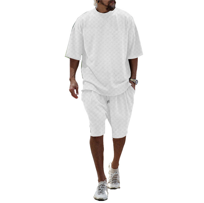 Herren Sportset Kurzarm mit Seitentaschen Casual Style