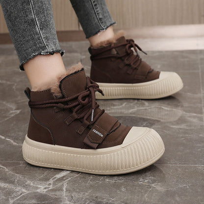 Damen Sneaker Winter High-Top Warm mit Weichem Innenfutter