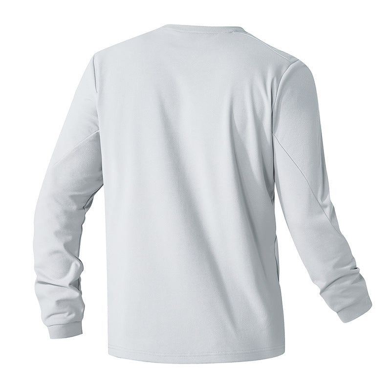 Herren Langarm-Shirt Funktionell mit Brusttasche Praktisch