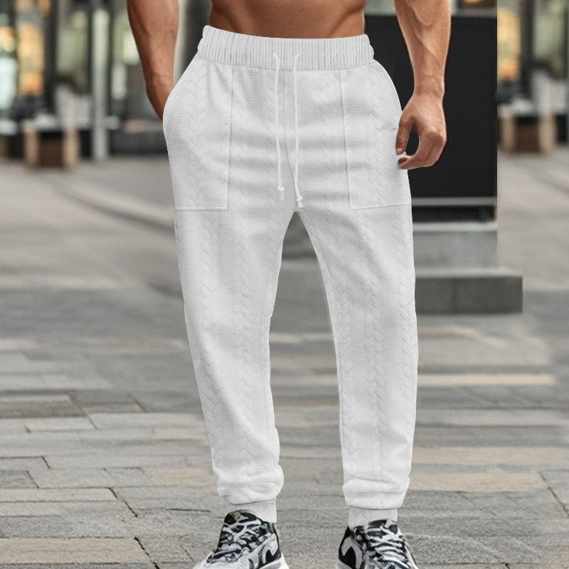 Herren Jogginghose Sportlich Elastisch Mit Struktur
