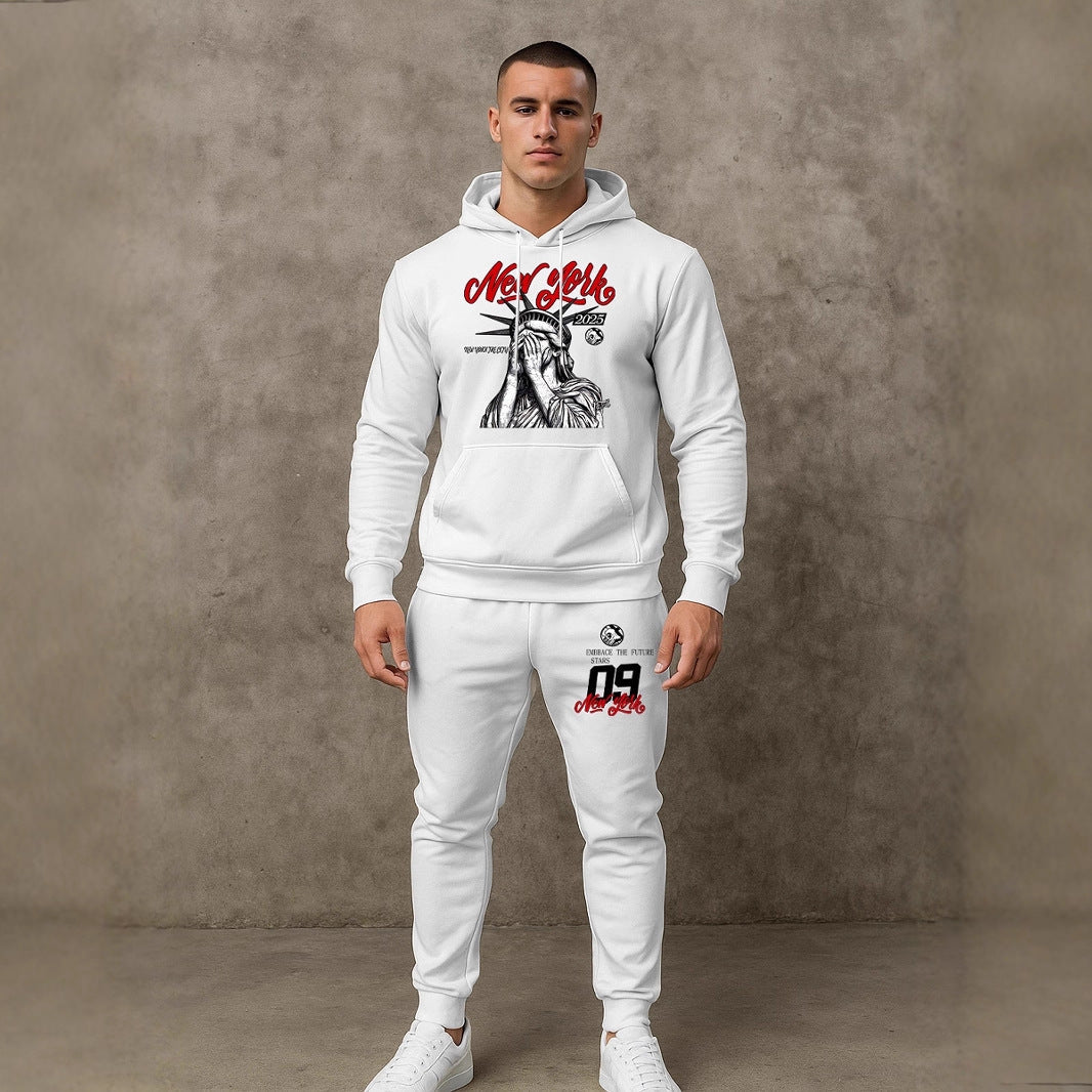 Herren Kapuzenpullover Set Lässig Mit Hose Sportlich