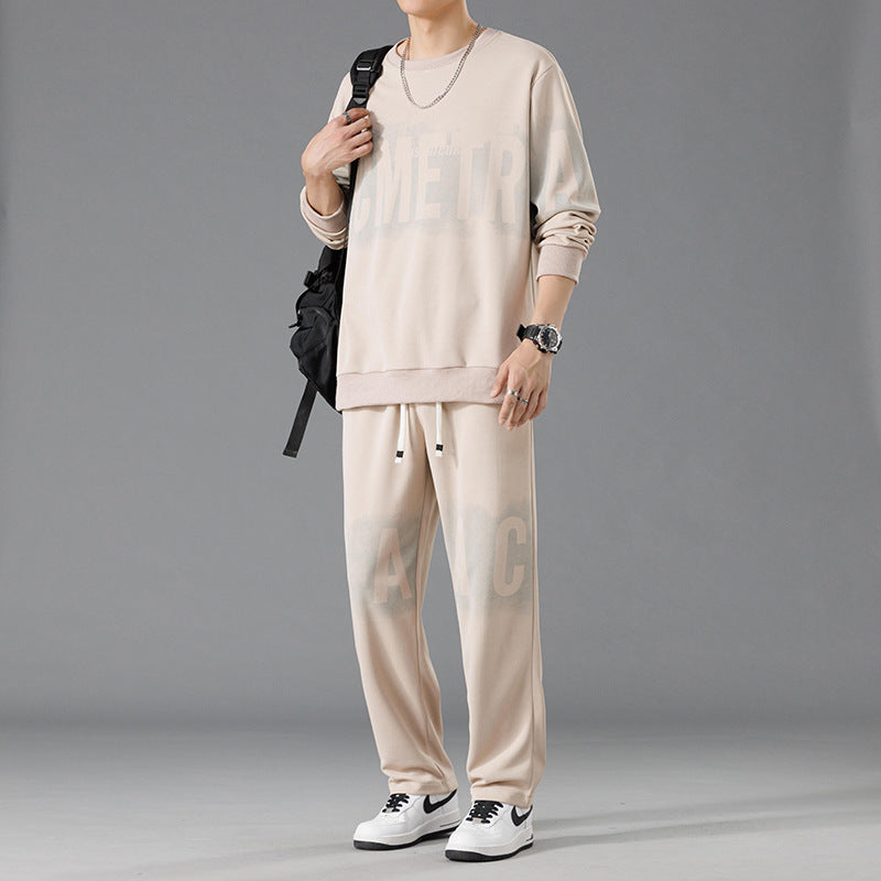 Herren Sweatshirt und Hose Set Bequem Casual Grau