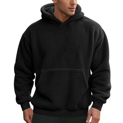 Herren Fleece Hoodie Kuschelig Mit Kängurutasche