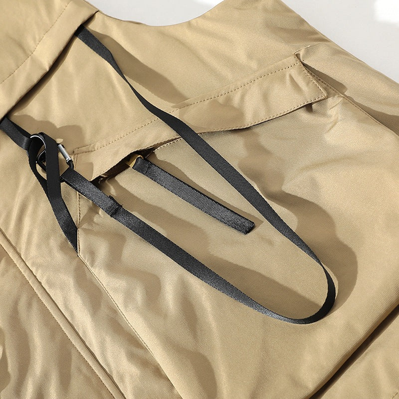 Herren Outdoor-Weste Wasserdicht mit Kapuze und Taschen