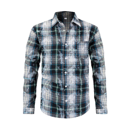 Herren Flanellhemd Langarm Karomuster Modern