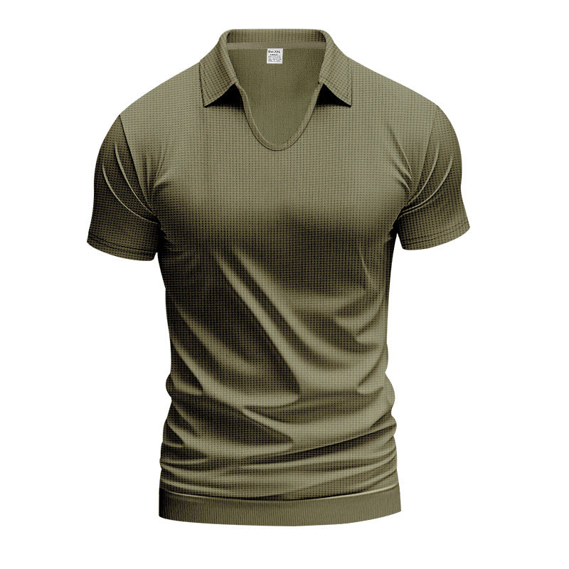 Herren Polo-Shirt Modern Schnitt Strukturiert