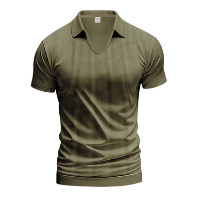 Herren Polo-Shirt Modern Schnitt Strukturiert