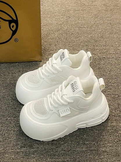 Damen Sneaker Chunky Glänzend Dämpfend Komfort