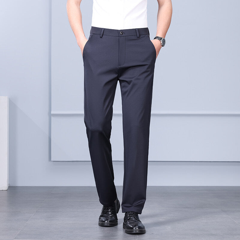 Herren Slimfit Businesshose Elegant Schwarz