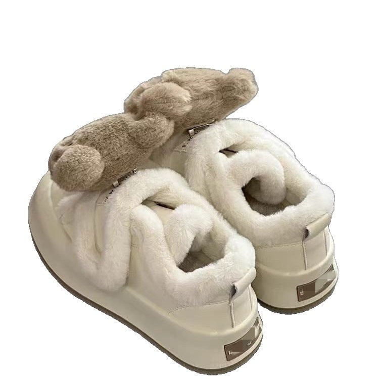 Damen Sneaker Flauschig Tiermotive Weich