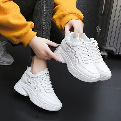 Damen Sneaker Sportlich Plateau atmungsaktiv