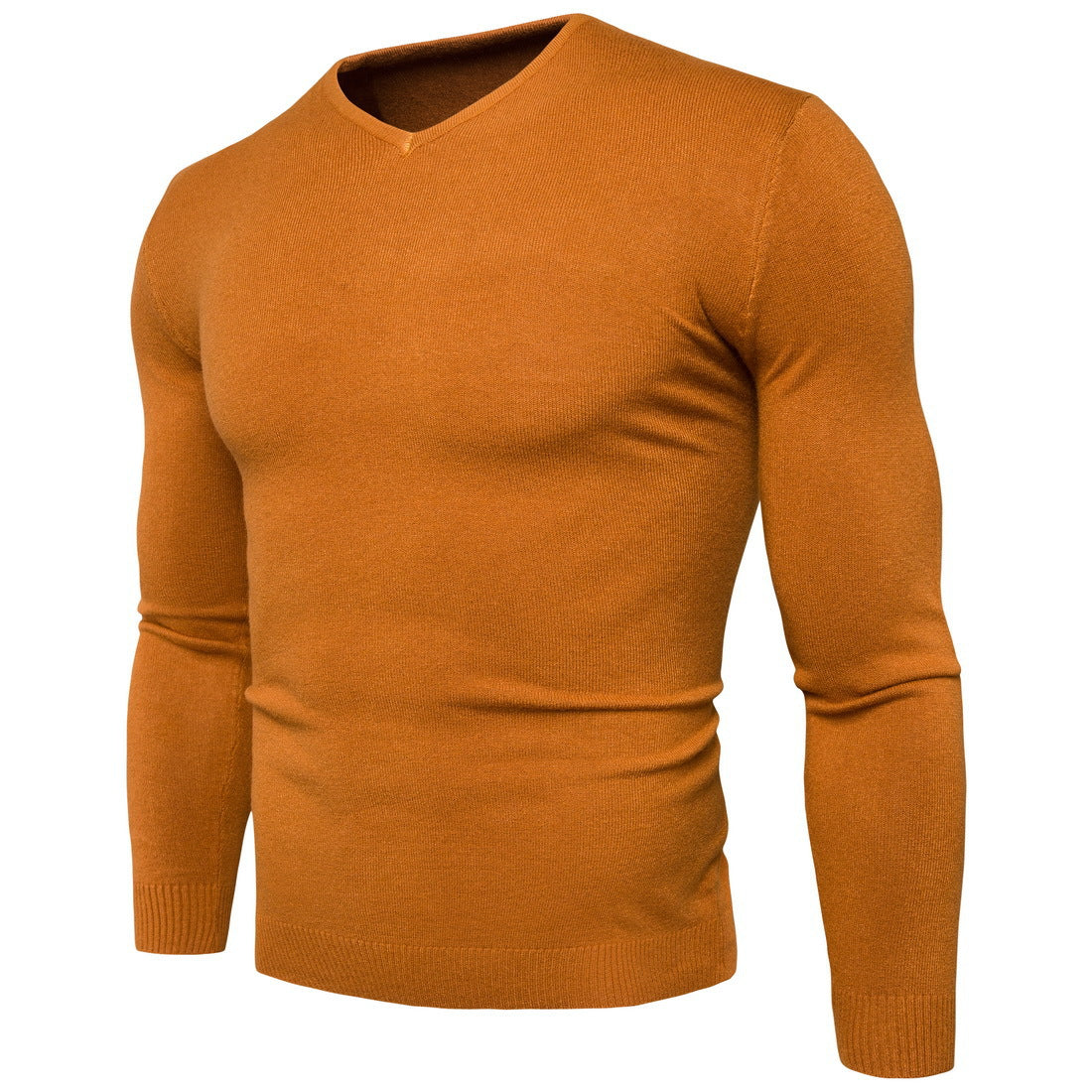 Herren Pullover Feinripp V-Ausschnitt Baumwolle Qualität