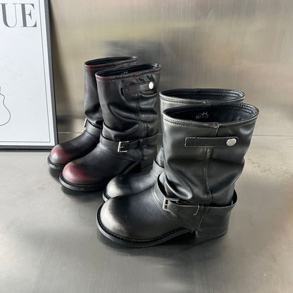 Damen Stiefel Komfortabel Flexibel Mit Reißverschluss