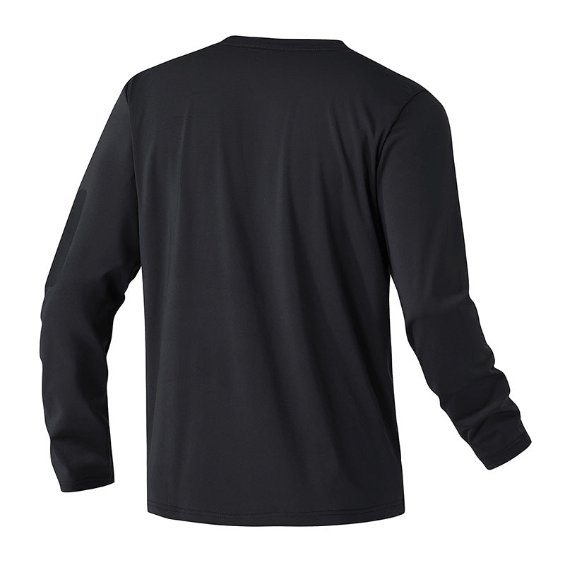 Herren Funktionsshirt Langarm mit Tasche Sportlich Praktisch