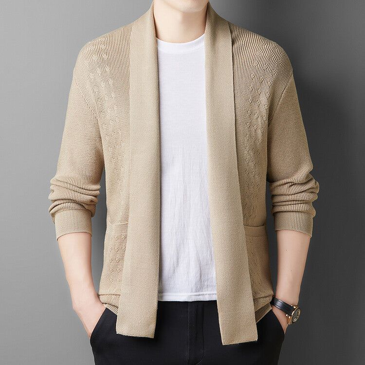 Herren Strickjacke Modern Praktisch mit Taschen