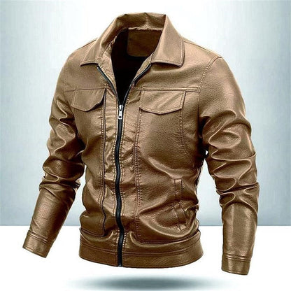 Lederjacke Herren Schwarz Modern Glamour