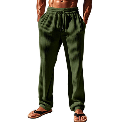 Herren Freizeithose Bequem Rippstruktur Verstellbar