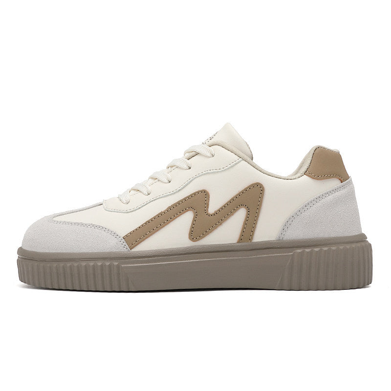 Damen Sneaker Minimalistisch Rutschfest Weiß
