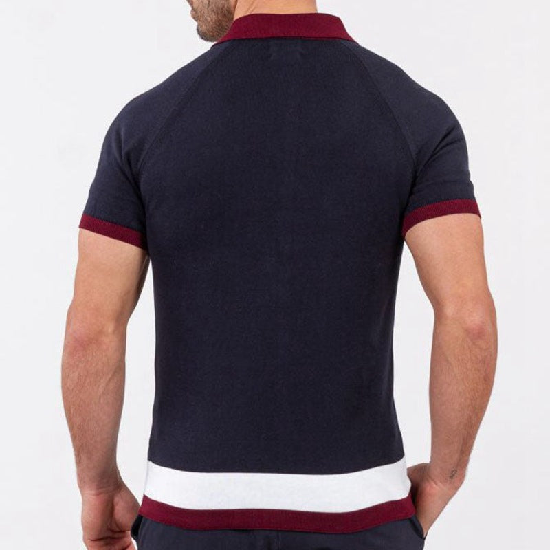 Herren Polohemd mit Kontraststreifen Modern Style