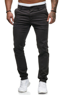 Herren Schmale Chinohose Elastisch Modern