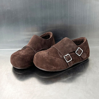 Damen Mokassins Weich Wildleder Schnallenverschluss Modern