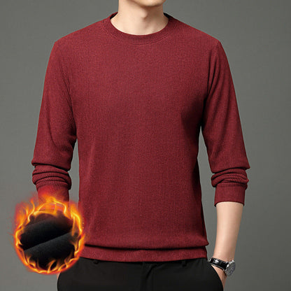 Herren Pullover Wärmer Rundhals Aus Merino-Wolle