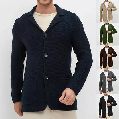 Herren Strickjacke Lässig Modern Mit Taschen - BerlinGlamour