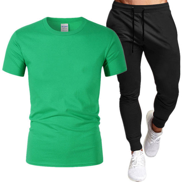 Herren Sportset Trainingsanzug T-Shirt Jogginghose Sportlich