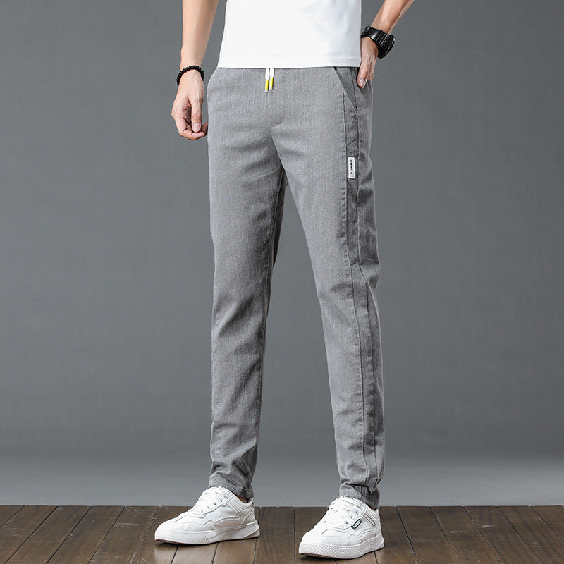 Herrenhose Bequem Baumwolle mit verstellbarem Bund und Taschen
