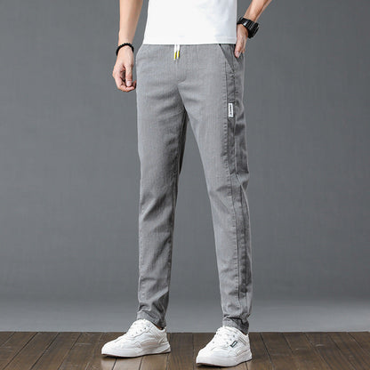 Herrenhose Bequem Baumwolle mit verstellbarem Bund und Taschen