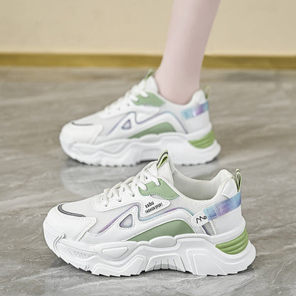 Damen Sneaker Sportlich Chunky Atmungsaktiv Stabile Sohle