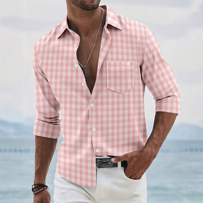 Herren Karo Hemd Modern Casual