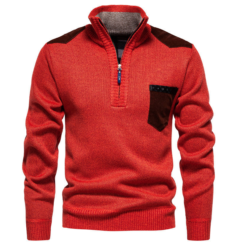 Herren Pullover Modern Halbhohem Kragen Trendig